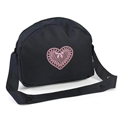 Imagen de 2000 Chic Puppen wickeltasche Bayer Bolso Cambiador pañales, Accesorio, de muñecas, Gris, Azul Marino, Color Negro (853 26)