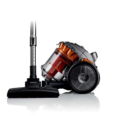 Imagen de HAEGER MAX CYCLON Aspirador sin Bolsa con 700W de Potencia, Capacidad 3L Filtro plástico Sistema filtrado multiciclónico, Tubo Flexible com rotación 360º.