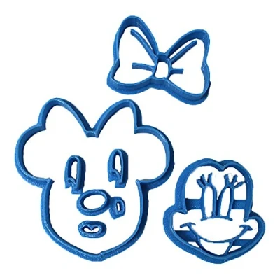 Imagen de Cuticuter Minnie Cara Cortador de Fondant, Plástico, Azul, 8x7x1.5 cm