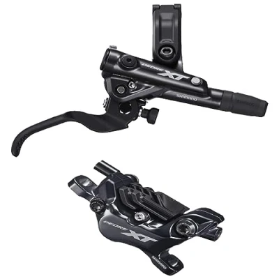 Imagen de SHIMANO Deore XT BR M8120/BL M8100 Palanca de freno 4 ollas y pinza montaje en poste, delantera derecha, M8120JLRXNA170
