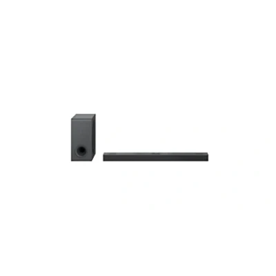 Imagen de LG DS80QY Barra de Sonido 3.1.3 (480 W) con subwoofer inalámbrico y tecnología Meridian (Dolby Atmos, HDMI, Bluetooth), Color Plateado Oscuro