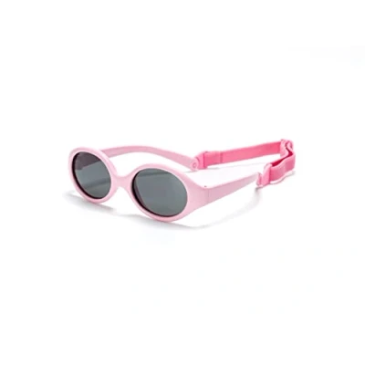Imagen de Kiddus Gafas de Sol Polarizada para bebé, niño y niña. A partir 0 meses. Filtro Solar UV400. 100% Protección Flexibles, Seguras, Confortables, Resistentes. Rosa pastel