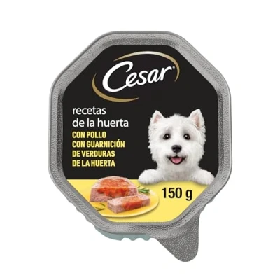 Imagen de Cesar Tarrina de Comida Húmeda para Perro en Paté y Gelatina, Recetas la Huerta (150g)