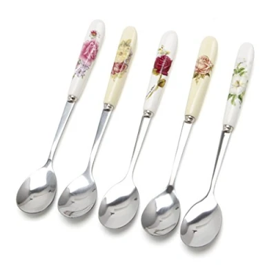 Imagen de follwer0 de cerámica mango cuchara postre cucharas café helado cucharadita