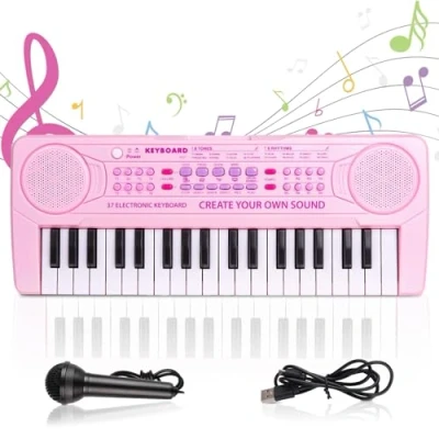 Imagen de Teclado Piano 37 Teclas, Electrónico Infantil, de Música Digital Portátil para Niños, Educativa Regalo Principiant