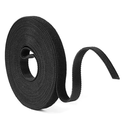 Imagen de URAQT Bridas para Cables, Cinta Corte Libre Reutilizables, 1CM x 5M Sujetacables Organizador de Abrazaderas Cables Hogar y Oficina, Sujeción Plantas