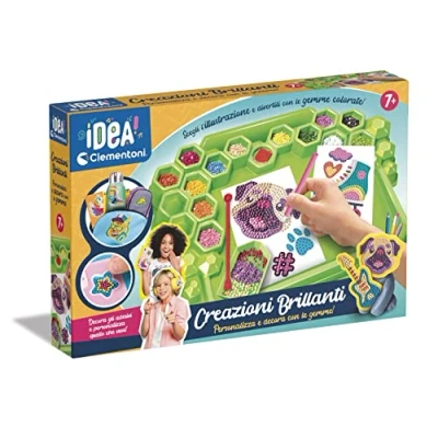 Imagen de Clementoni Idea Creaciones Brillantes Painting, Diamond Art, Kit Arte, Laboratorio Gemas, Juego Creativo Niños 7 Años Made in Italy, Multicolor, 18678