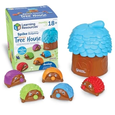 Imagen de Learning Resources la casita en el árbol para uegos sensoriales de Spike, Erizo Practicar motricidad Fina, Juguete desarrollar Fina para, niños, 18+ Meses