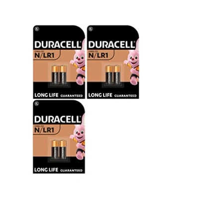 Imagen de 6 pilas Duracell N/LR1 E90 (3 blísteres de 2 baterías)