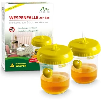 Imagen de Gardigo® Paquete con 2 Unidades I Trampa para Avispas Exterior Abejas, Avispas, Abejorros, e Insectos Similares Antiavispas Piscina, Casa, Jardin, etc