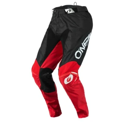 Imagen de O&#039;Neal Pantalones de Motocicleta Moto Enduro Tejidos duraderos Denier, con Gran Libertad Movimiento, Ajuste atlético Mayhem Hexx Adultos Negro Rojo Talla 40/56
