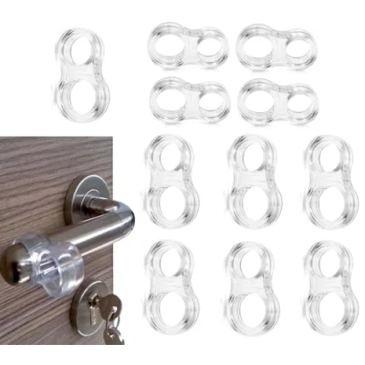 Imagen de Tope de puerta PVC topes para manilla silicona pared transparentes protectores picaporte y ventana (12)