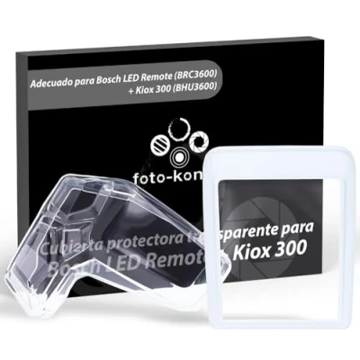Imagen de foto kontor Funda Protectora en Juego de 2 Compatible con Bosch Kiox 300 (BHU3600) y LED Remote (BRC3600) Cubierta Transparente para Pantalla Unidad Control Bicicleta eléctrica