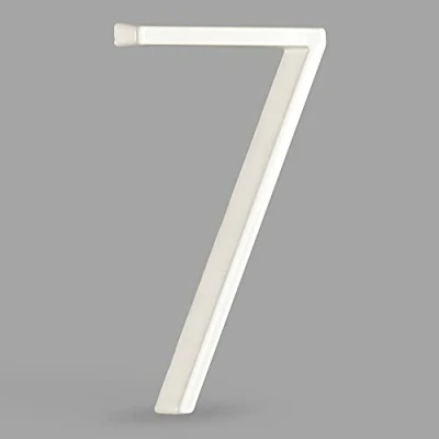 Imagen de HASWARE Número De Casa Flotante: 5 Pulgadas (12cm) Números Puertas Modernos SeñAlizacióN Para La Oficina Correos Calle (7, Blanco)