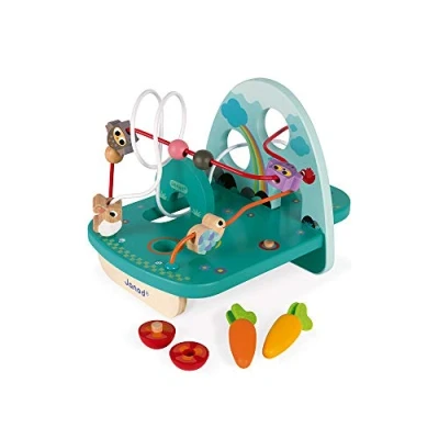Imagen de Janod Wooden Looping Rabbit &amp; Co Toddler Manipulation and Motor Skills Toy For children from the Age of 18 months, J08254, Multicolored