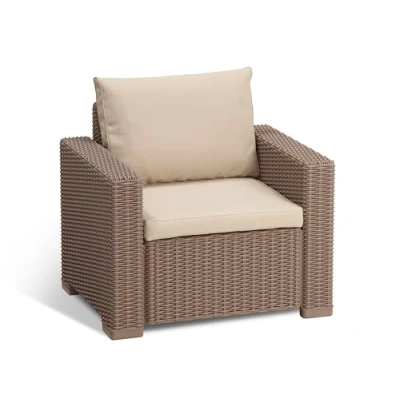 Imagen de Keter Allibert Lounge Sillón de California, 2 Unidades, Capuchino/Panama Arena, 83 x 68 72 cm, 233049