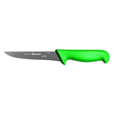 Imagen de Starrett Professional Boning Knife BKG103 6 Wide Straight Inch (150mm) Ultra Sharp Sanitized Steel Blade Green Handle Kitchen Chef&#039;s (DV86041)