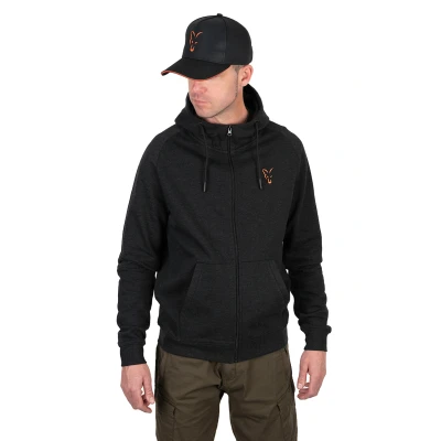 Imagen de Fox Collection LW Hoody Black &amp; Orange Sweater para pesca L Chaleco de