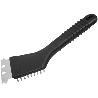 Imagen de Fackelmann Cepillo C Rasqueta 22Cm, plástico, acero inox, latón, color negro, 1 ud.