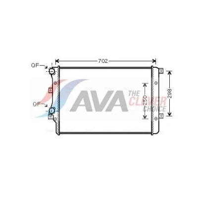 Imagen de PRASCO VNA2206 Radiador, refrigeración del motor Aluminio 650 414 24 Con acoplamientos rápidos Aletas unidas mecánicamente