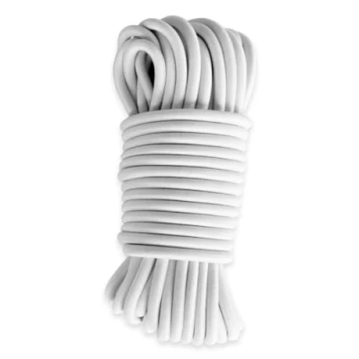 Imagen de Cuerda elástica Blanca 50 metros Calidad Profesional TECPLAST 9SW Cable elástico Diámetro 9 mm
