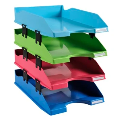 Imagen de Exacompta 1131928SETD Set de 4 bandejas para documentos A4 + 347x255x244 mm COMBO MIDI Surtido colores