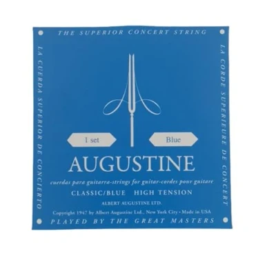 Imagen de Juego de cuerdas para guitarra clasica/española Augustine etiqueta azul.
