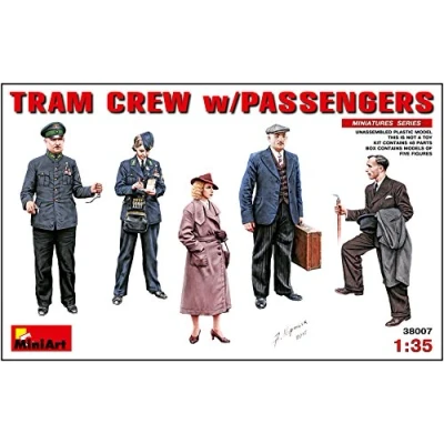 Imagen de Unbekannt Mini Tipo 38007 Figuras Tram Crew con pasajeros.