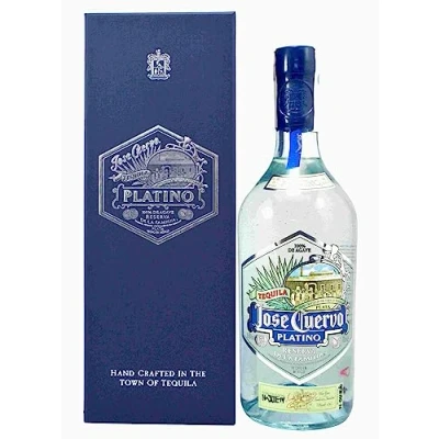 Imagen de Jose Cuervo Tequila Reserva de la familia Platino 700ml, 40º 100% Ágave Edición limitada Botella Artesanal Vidrio Soplado numerada con tapón cera