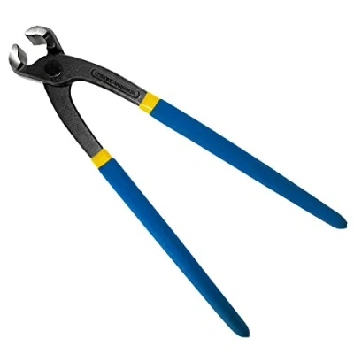 Imagen de S&amp;R Tenazas Carpintero ECO 280 mm, hecho de acero al cromo vanadio alto grado, asas azules recubiertos PVC