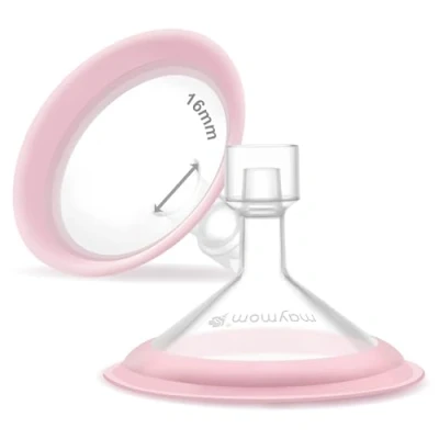 Imagen de Protectores Maymom MyFit de 16 mm, serie Pano; compatible con extractor leche Medela PersonalFit, Freestyle, Harmony, Maxi, conector flexible estilo libre; conecta un