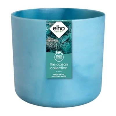 Imagen de Elho The Ocean Collection Round 16 Macetero Azul Interior Ø x A 15 cm