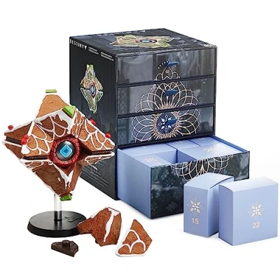 Imagen de CC Countdown Characters by Numskull 2024 Destiny Gingerbread Ghost Shell Figura coleccionable Producto oficial de Estatua calendario Adviento para construir