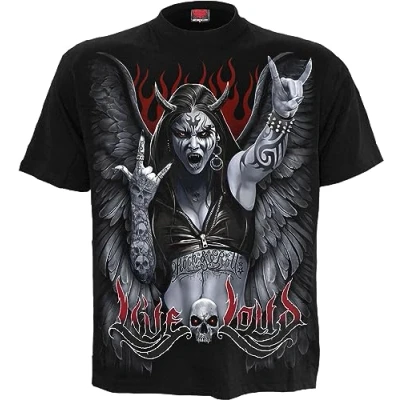 Imagen de Spiral Rock Loud Hombre Camiseta Negro L 100% algodón Regular