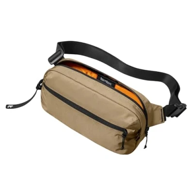 Imagen de tomtoc 3,5L Bolso de Pecho con Protección RFID, Impermeable Ligero Bandolera, Hombres y Mujeres Hombro Cruzada Viaje para Uso Diario al Aire Libre, Caqui, 2024 iPad mini 7