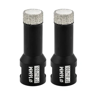 Imagen de DT DIATOOL Broca de Diamante 2 Piezas 16mm para Perforación en Seco Azulejo Porcelana Mármol Cerámica Granito