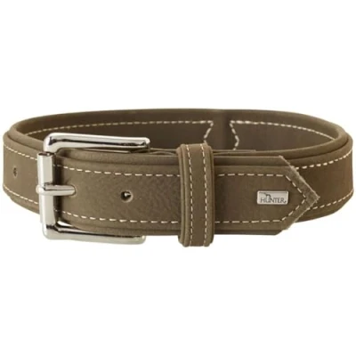 Imagen de Hunter Hunting Collar para Perro de Piel Nobuck Resistente, Suave, 40 (S), Color Verde