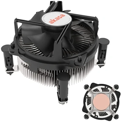 Imagen de Akasa Copper Core Cooler for Intel® LGA1700 Designed Core™ i9 processors up to 125W TDP Heatsink with 90mm PWM Fan Dual Ball Bearing AK CC6606BP01