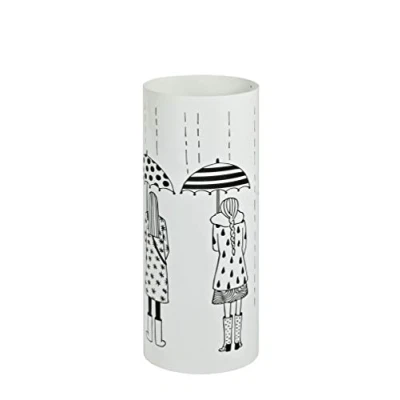 Imagen de HAKU Möbel Paragüero blanco, metal, metal Dim.: AL 45 cm x diámetro 18 cm, Estilo: Moderno