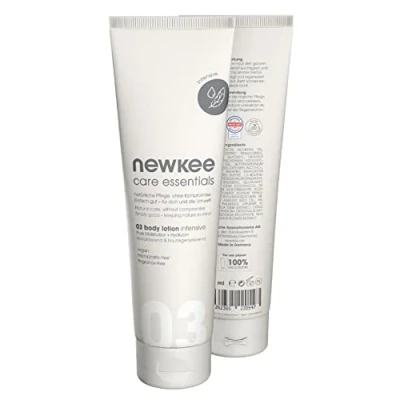 Imagen de newkee Body Lotion intensive (150 ml), rica loción corporal, vegana, sin perfume ni fragancias de Manuel Neuer y Angelique Kerber