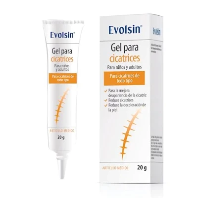 Imagen de Evolsin Crema para cicatrices en niños y adultos reduce la visibilidad de las disminuye tensión tisular el picor regeneradora (20 g)
