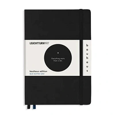 Imagen de LEUCHTTURM1917 359617 Libreta de notas Medium (A5) Bauhaus 100, tapas duras, 251 páginas numeradas, negro