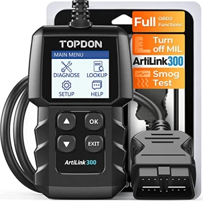 Imagen de TOPDON OBD2 Lector de código escaner TT AL300, Herramienta escaneo OBDII con Funciones Completas para Apagar la luz del Motor, Ayuda a Prueba Humo, Modo 6
