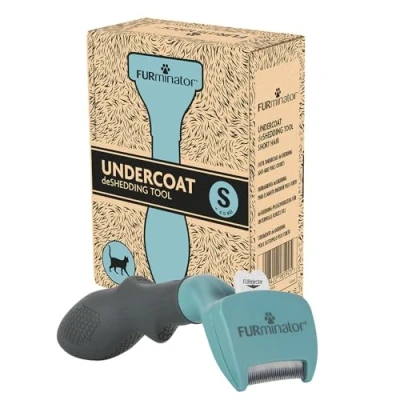 Imagen de FURminator deShedding Tool S, Cepillo para Gatos pequeños de Pelo Corto Eliminar el subpelo, Embalaje reciclable