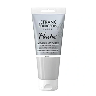 Imagen de Lefranc Bourgeois vinilo Pintura Acrílica, extra fina color de para artistas, Irisierendes Weiss, 80ml Tube Vinylfarbe