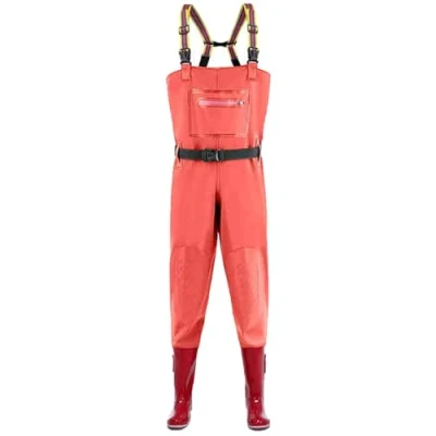 Imagen de Naturepanda Vadeadores de Pesca,Vadeadores Pecho Impermeables,Vadeadores Pesca y Caza,PVC Vadeador,Pantalones Estanque,Transpirables,con Botas,Antideslizantes,para Mujeres,Caza,Granjas