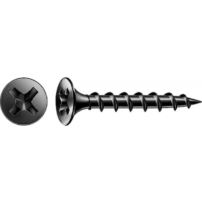 Imagen de SPAX GIX B 1891170390355 tornillos de rosca gruesa 3,9 x 35 mm, 1000 unidades, cabeza trompeta, estrella H2, para construcción en seco madera