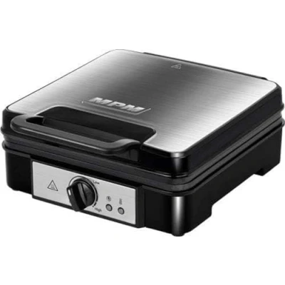 Imagen de MPM MGO 36M Gofrera Profesional para 4 gofres Belgas gruesos, regulador de temperatura, placas antiadherente, carcasa acero inox, 1200W