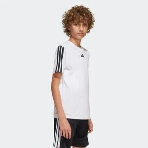 Imagen de adidas Niños Train Essentials 3 Stripes T Shirt, White/Black, 9 10 Years