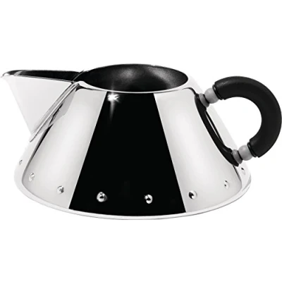 Imagen de Alessi 9096 B Jarra para la leche de acero con mango color negro